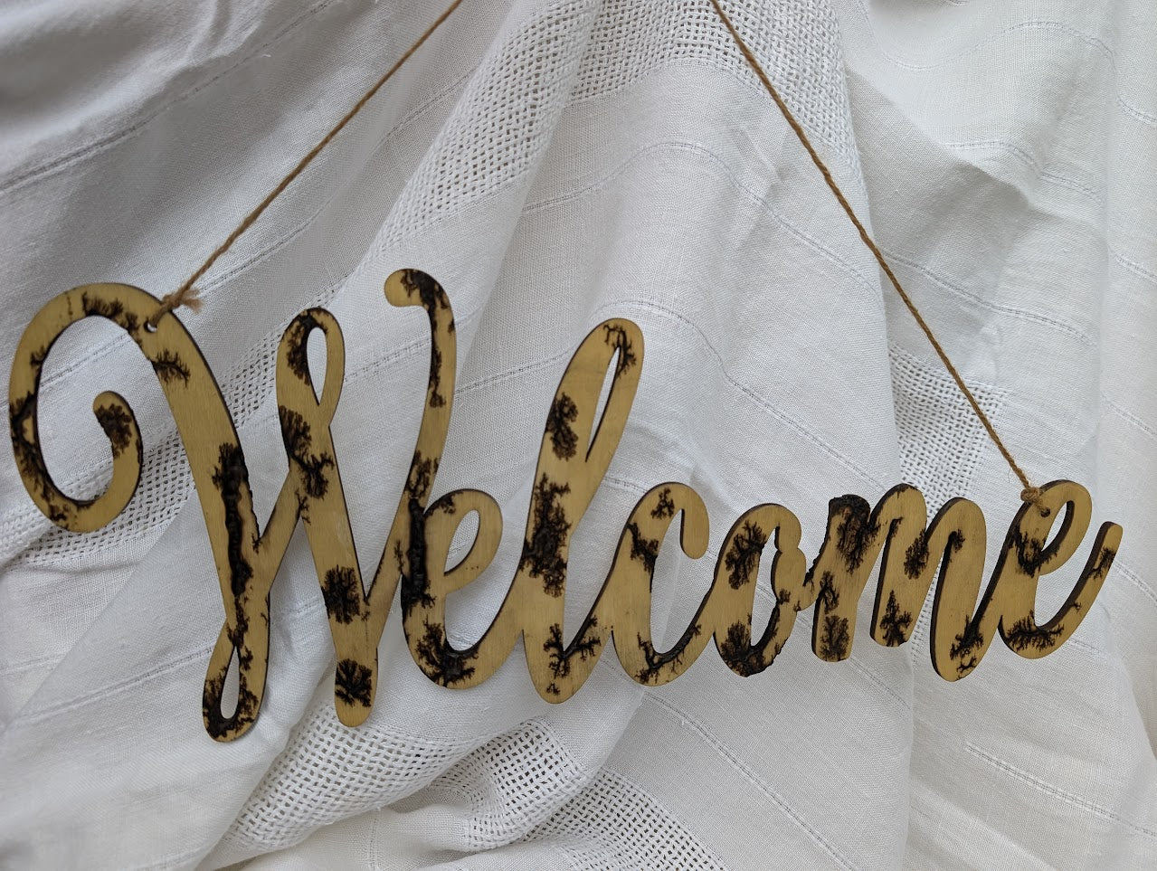 Leichtenberg Burned Welcome Sign
