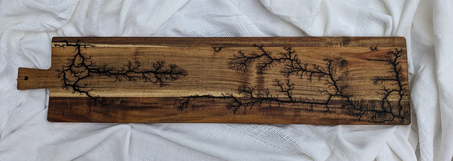 XL Lichtenberg burned wooden Charcuterie board