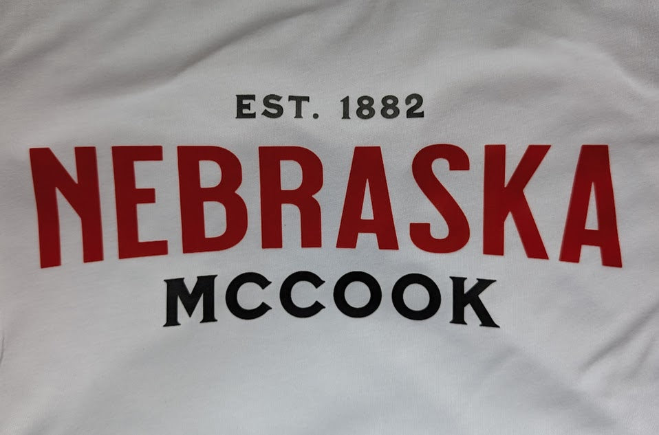 McCook, Nebraska White T shirt size Small