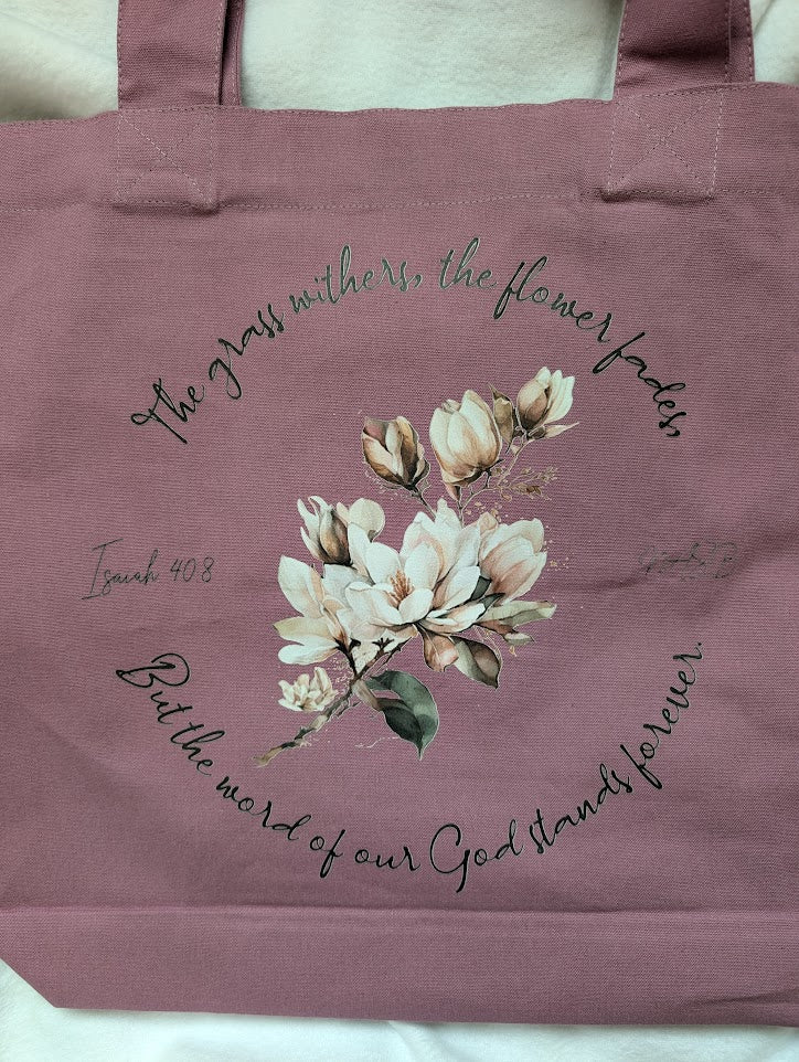 Customized Isaiah 40 Pink Carry Bag