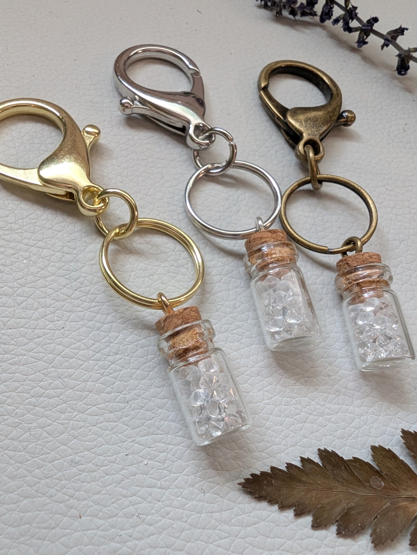 Tears in a Bottle with silver keychain