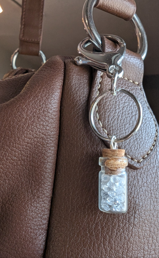 Tears in a Bottle with silver keychain