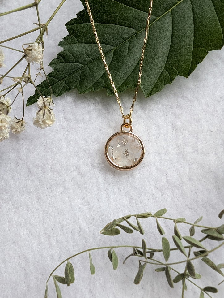 Small Gold Salt & Light Necklace with dainty gold chain