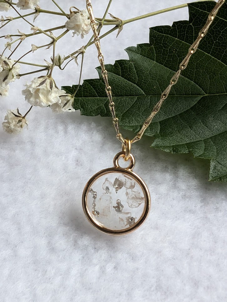 Small Gold Salt & Light Necklace with dainty gold chain