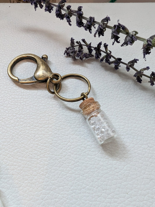 Tears in a Bottle with bronze keychain